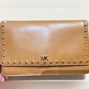 Michael Kors Tan Studded Wallet